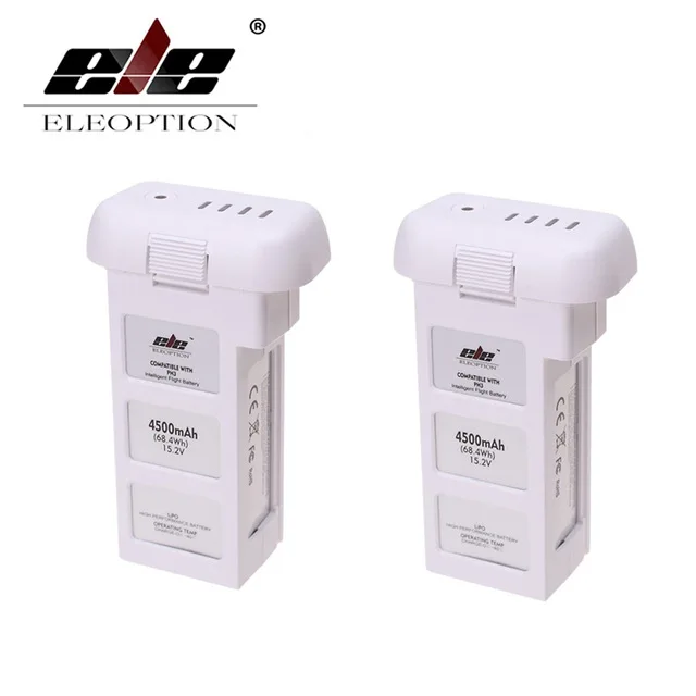 

ELEOPTION 2PCS 15.2V 4500mAh 4S Intelligent Flight Battery For DJI Phantom 3 & Phantom 3 Standard