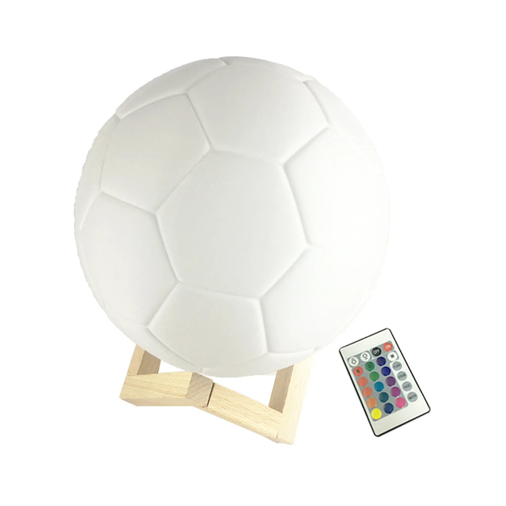3D печать лампа «футбольный мяч» футбольный стол ночник сенсорный теплый белый/16 цветов украшение спальни ночные светильники стол
