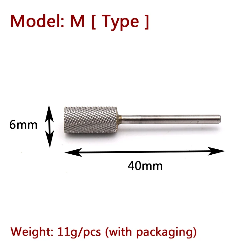 Высокое качество M форма Вольфрам сталь Шлифовальная головка для ногтей Шлифовальные станки посвященный бурильные долото полировки