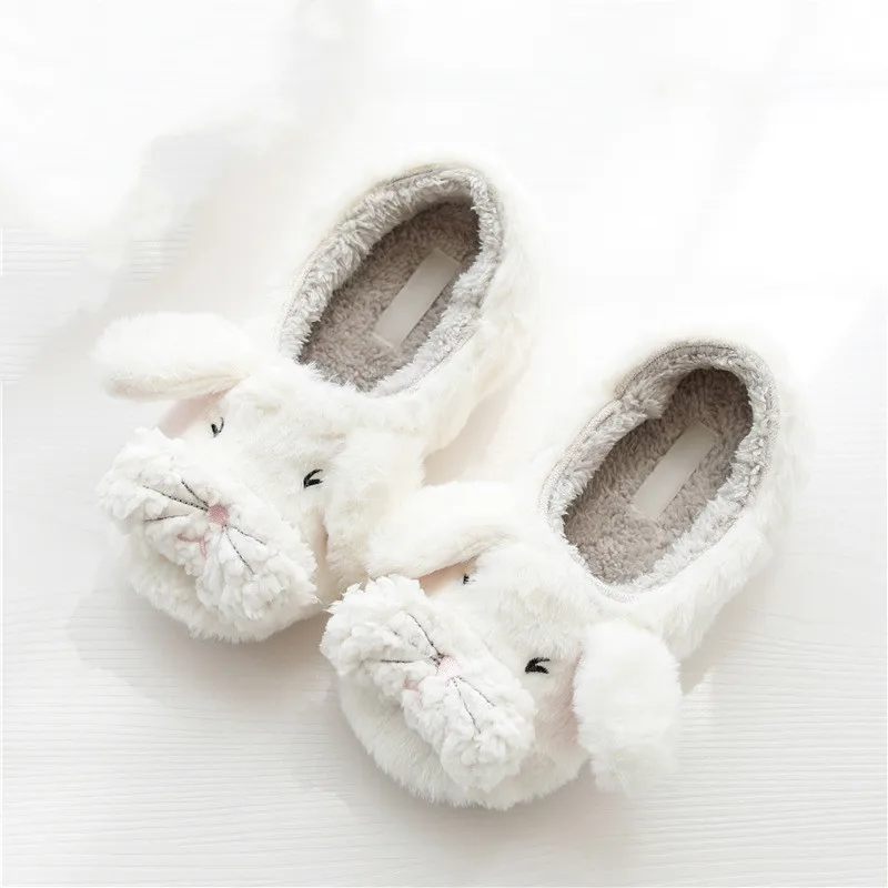 

Suihyung Winter Warm Indoor Shoes Women Hot Cartoon Plush Slippers Soft Bottom Thick Cashmere Flats Ladies Home Cotton Slip On