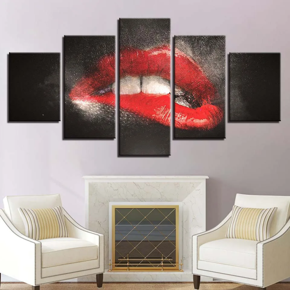 HD-Pictures-Printed-On-Canvas-5-Pieces-Bite-Lips-Posters-Home-Decoration-For-Living-Room-Modular (1)