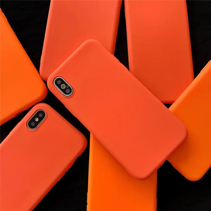 На каждый день оранжевый однотонная цветная крышка чехол для huawei Nova 4 3 3i 3e P10 P20 Коврики 10 20 Lite Pro Honor 8 8X 8A 9i 10 Lite P Smart Капа
