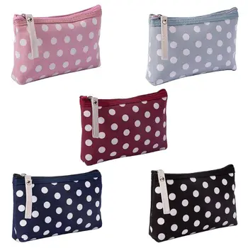 

Fashion New Canvas Dot Pencil Pen Case Bag Cosmetic Makeup Storage Bag Purse Pouch 5 Color