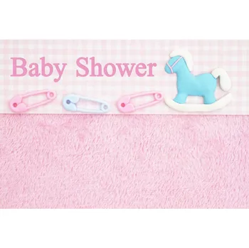 

Laeacco Fashion Pink Color Seamless Baby Shower Trojan Cartoon Scene Photography Backgrounds Photographic Photo Backdrops Studio