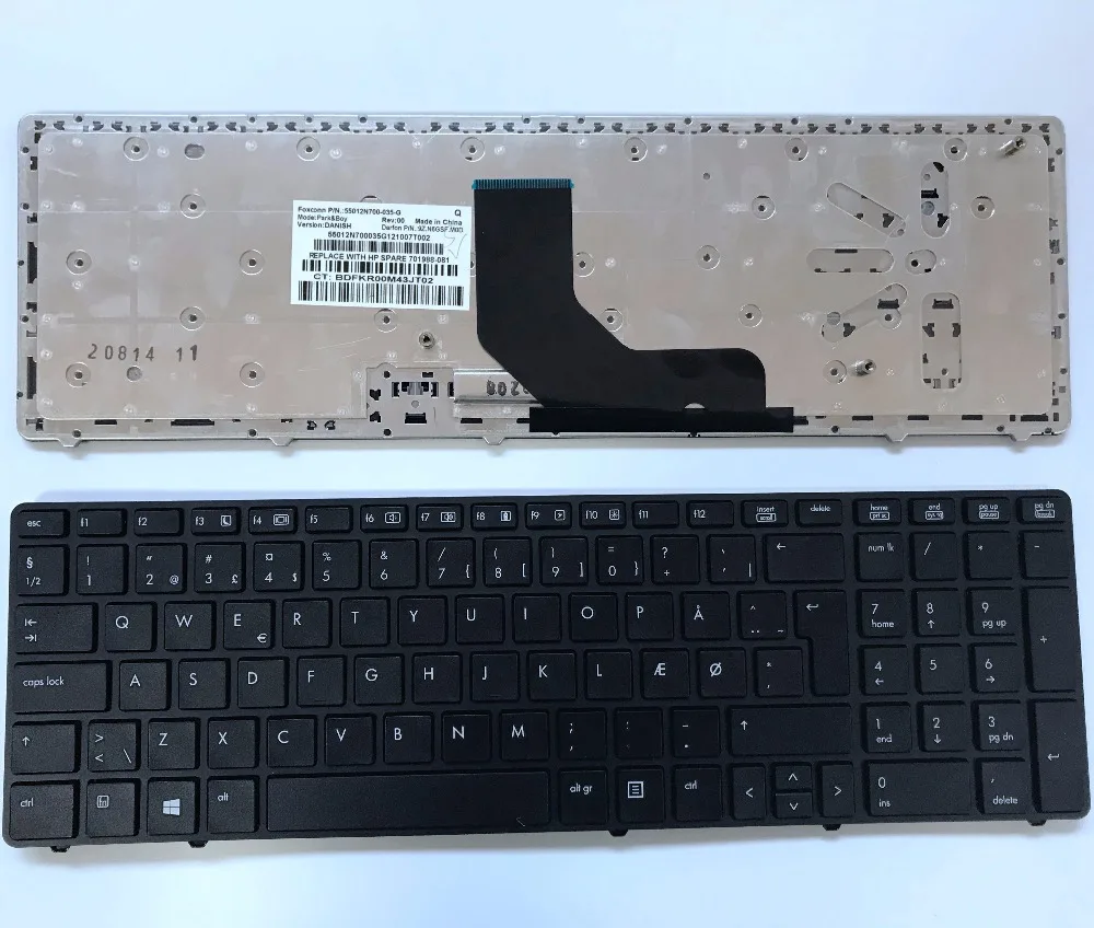 Новая Подлинная Датская шведская норвежская финская клавиатура для HP ProBook 6570b 6575b