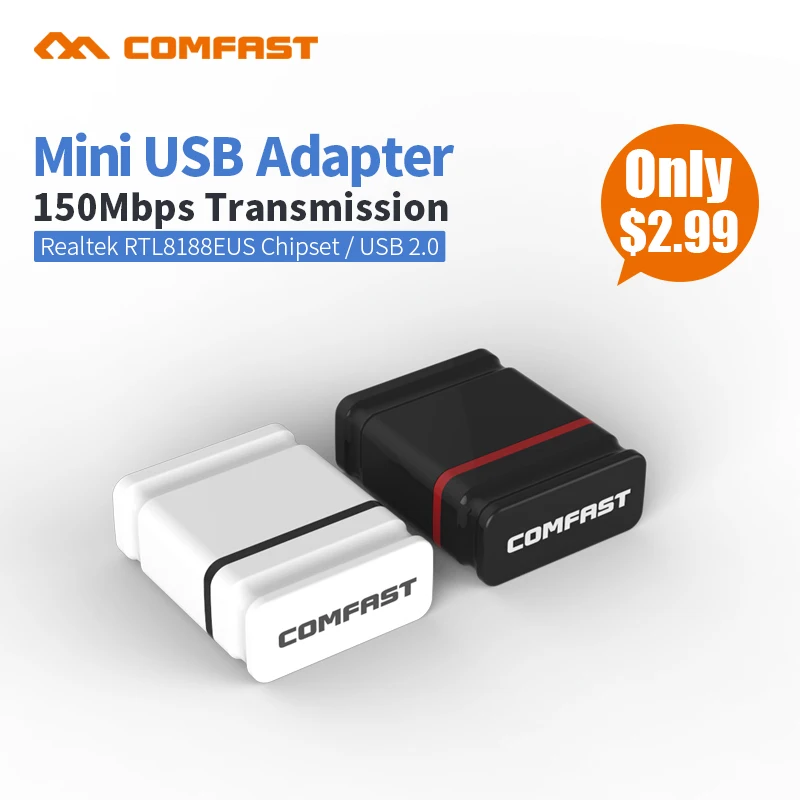 10p дешевые Comfast 150 м мини USB беспроводная сетевая карта RTL8188 WiFi передатчик сигнала приемник настольный WLAN USB адаптер CF-WU810