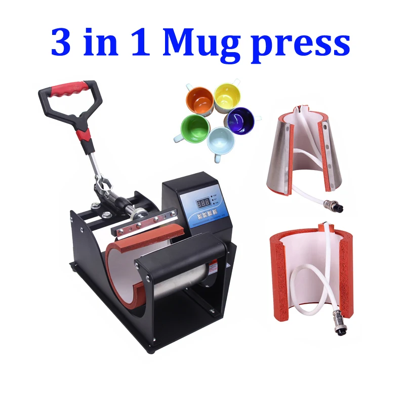 New design 3 in 1 Digital Mug Heat Press Sublimation Machine Fast SHIPPING Cheap Mug Printer