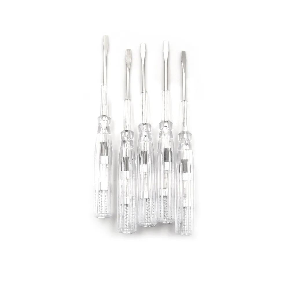 

1pc AC/DC 100-500V Plastic Induced Electric Tester Screwdriver Probe With Indicator Light Voltage Tester Pen Detector