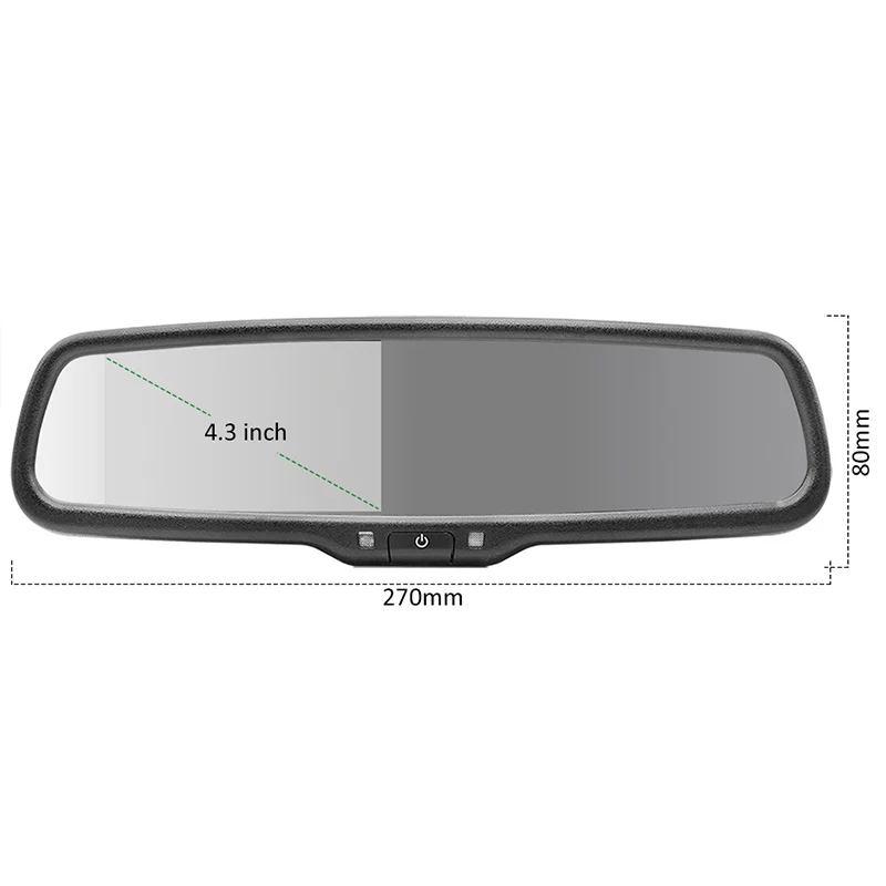4,3 дюймов TFT lcd Автомобильный специальный кронштейн зеркало заднего вида монитор для системы помощи при парковке с 2 RCA видеоплеером вход