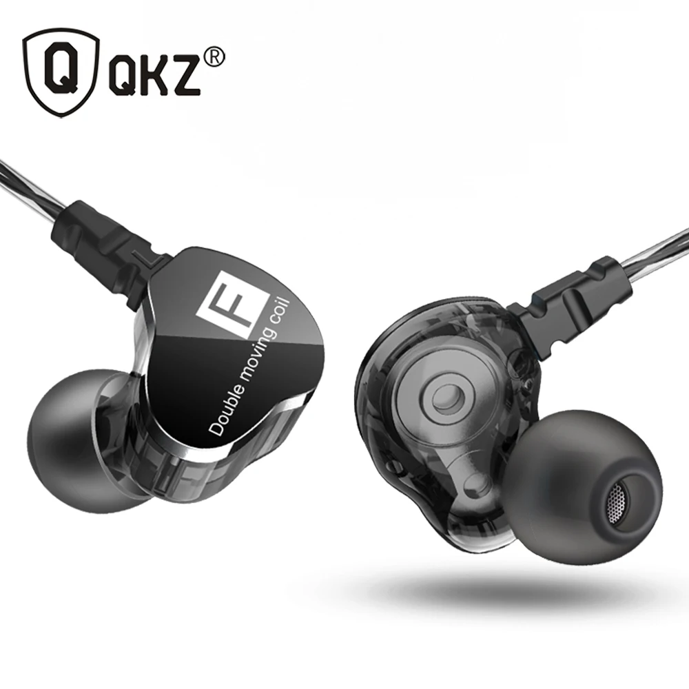 

QKZ CK9 Double Unit Drive In Ear Earphone Bass Subwoofer Earphone HIFI DJ Monito Running Sport Earphone Headset Earbud