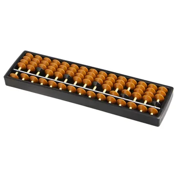 

15 Digits Arithmetic Brown Abacus Tool Kid Math Learning Aid Calculating Toys Early Educational Children Gifts Plastic ABS