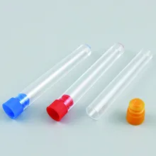 Пустая 10 мл многоразовая прозрачная пластиковая трубка пластиковая бутылка тестовая трубка форма с пластиковыми крышками пробки для семян