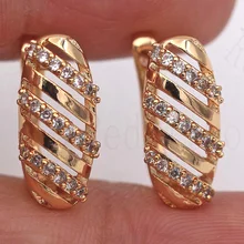 Новинка, женские серьги в стиле панк, позолоченные, с вырезами, циркониевые, Круглые, женские серьги-кольца, модные ювелирные изделия, вечерние, подарок на свадьбу