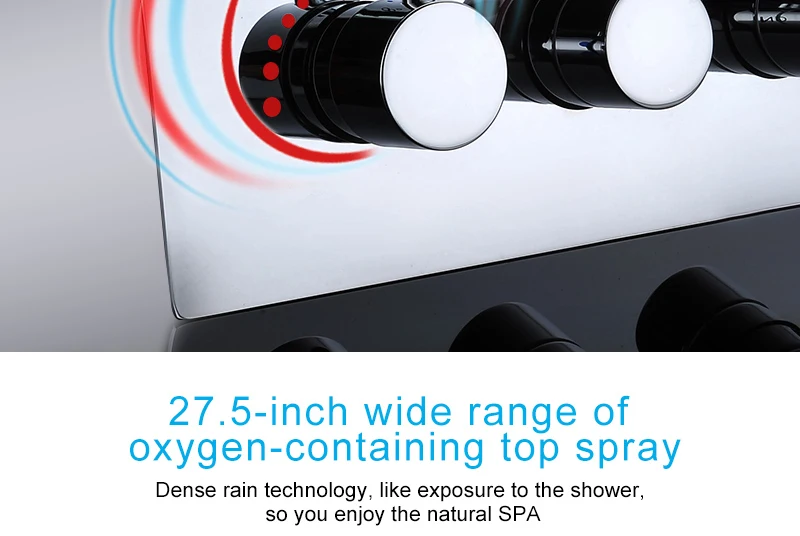 5 Function Shower System Thermostatic Faucets Embedded Ceiling Remote LED Shower Head 420710mm Mist Waterfall Shower (4)