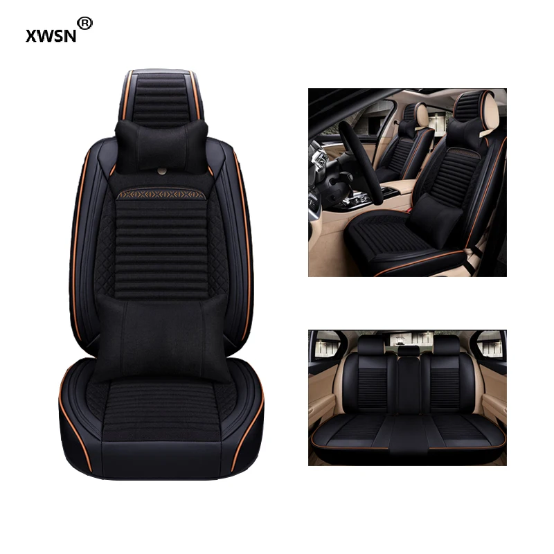 Universal linen car seat cover for kia ceed rio 3 soul rio 4 sportage 3
