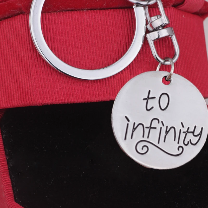Вдохновляющая цепь для ключей K007 кольцо infinity и beyond металлический брелок