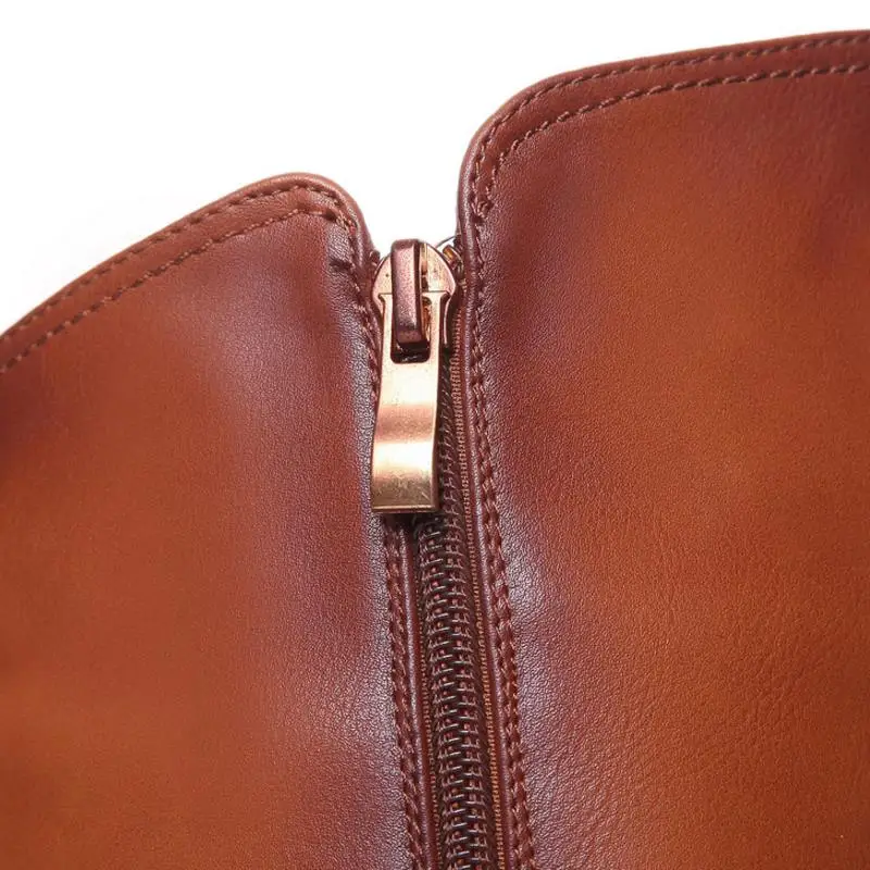 Moda Mantener Caliente Mujer La Nightcherry Alta Rodilla Botas Invierno Calidad Negro 43 Mujeres Nuevas Tamaño Piel De Calzado Pisos 33 Encaje Zapatos Hasta marrón 7F8ZST7
