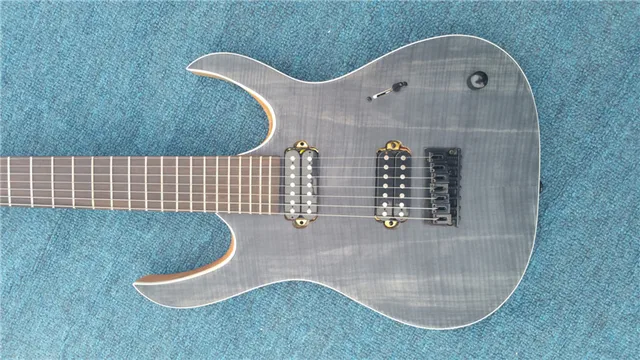 Best price at $310 Cheap Chinese Custom Shop Matte Black Blackmachine B2 Electric Guitars 7 String & Ash Body Custom Guitar Head Free Shipping