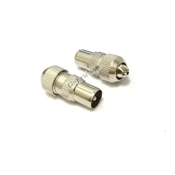 

50 pcs RF TV Nickplated/Goldplated Aerial Plugs Socket Coaxial Connectors Male Coax Plugs UK