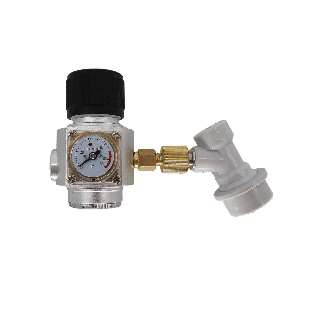 

CO2 Mini Gas Regulator & corny keg ball lock disconnect for beer tap,homebrew GAS regulator,5/8 thread