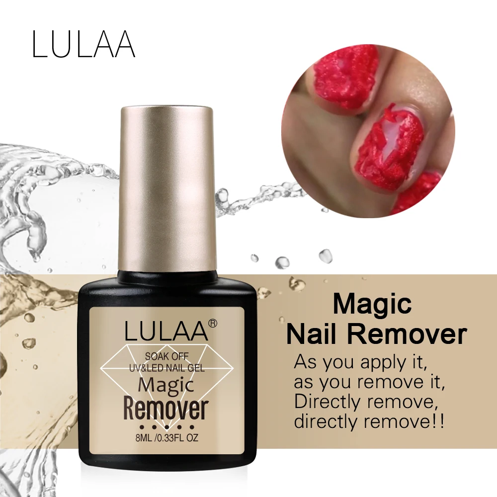 LULAA Magic Burst Soak Off гель для снятия лака Очиститель ногтей УФ лак жидкость удаление