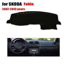 Приборной панели автомобиля охватывает мат для Skoda Fabia 2007 до 2013 левым dashmat Pad тире охватывает инструмент Аксессуары платформы
