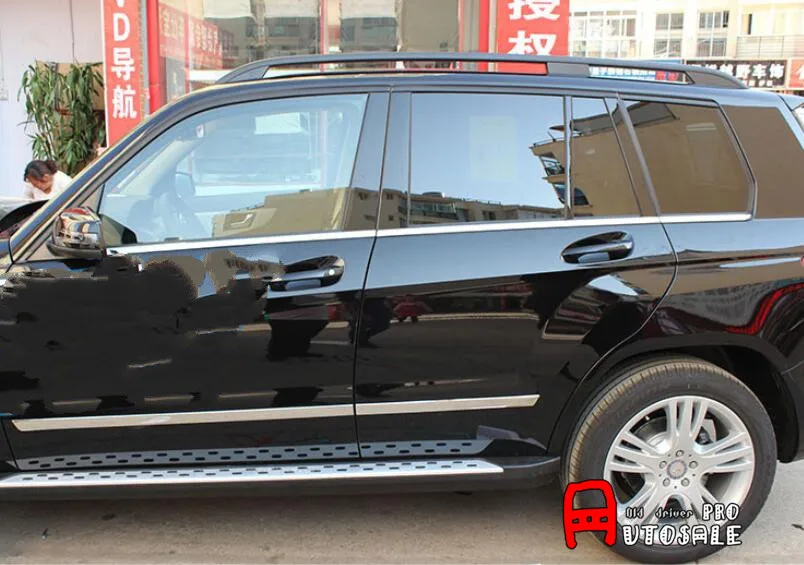 Для Mercedes-Benz GLK-Class X204 2008- Блестящий ABS Хром Боковая дверь корпус литье Нижняя крышка отделка