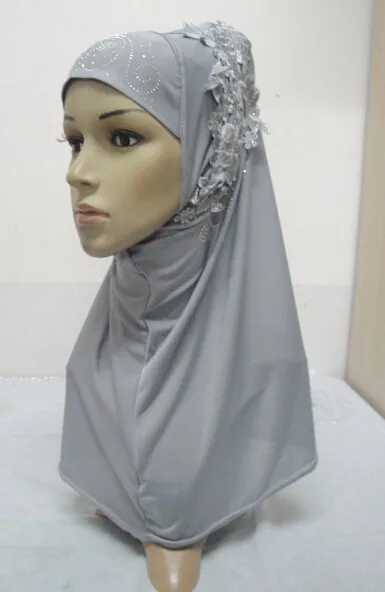 H851a Latest Muslim One Piece Hijab With Stones in Women s Scarves From 
