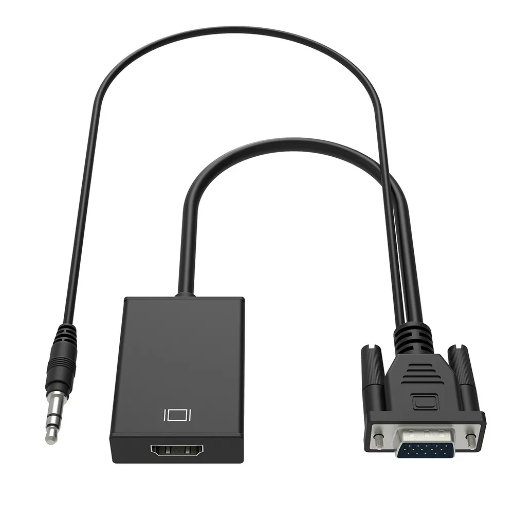 Преобразователь из VGA в HDMI адаптер Выход 1080P HD+ Аудио ТВ AV HD ТВ Видео кабель конвертер адаптер для ТВ ПК ноутбук проектор