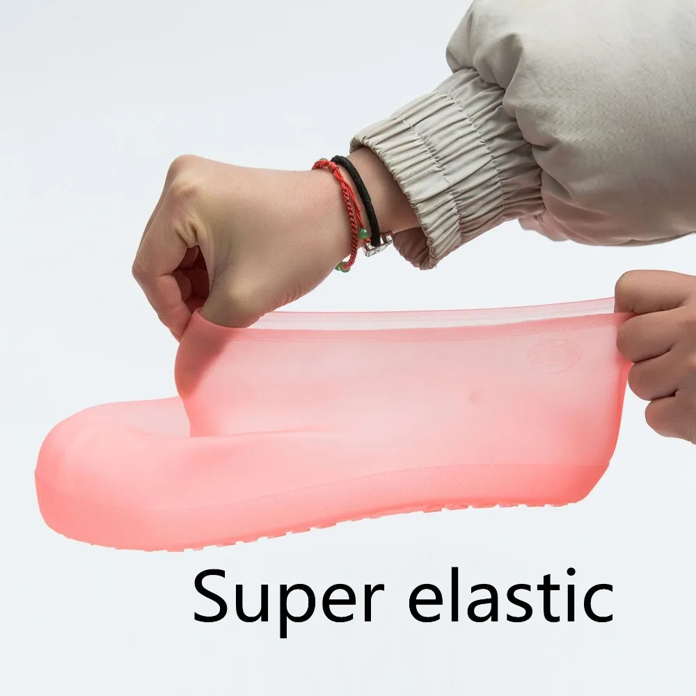 Cheap KESMAll Waterproof Reusable Rain Shoes Covers Rubber Slip resistant Rain Boot Overshoes Men Women Shoes Accessories WS417
