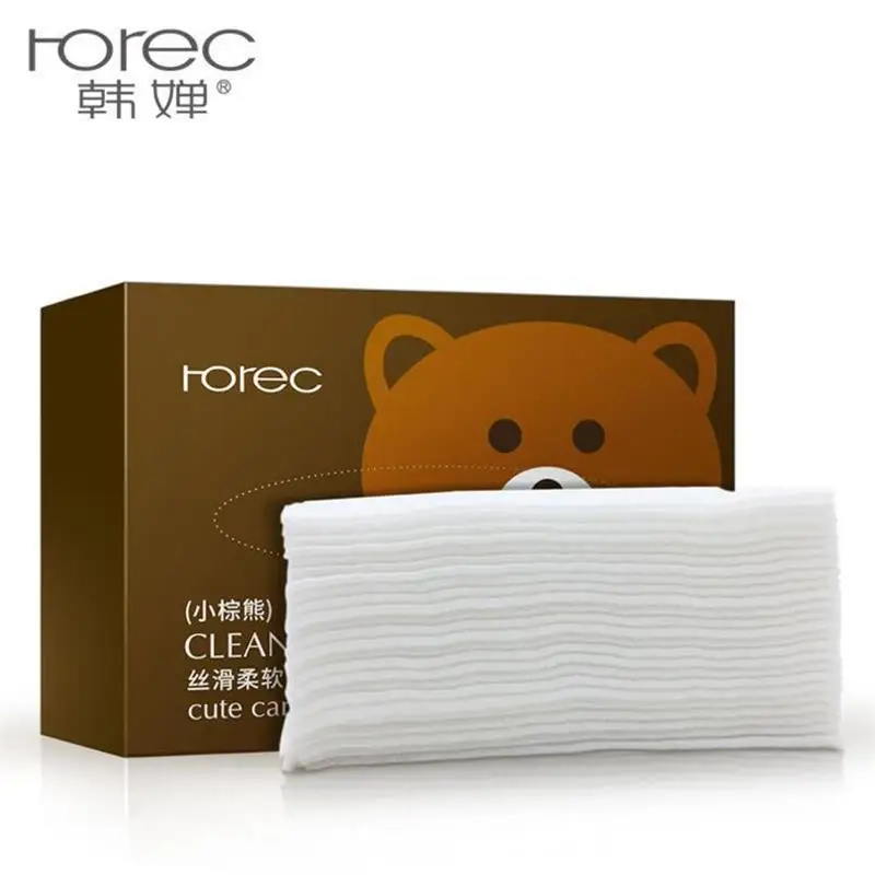 

Horec Multipurpose Cleansing Towel Hydrating Gentle Cleansing Cotton Combed Cotton Makeup Nail Art Remover Cute Cartoon Bear