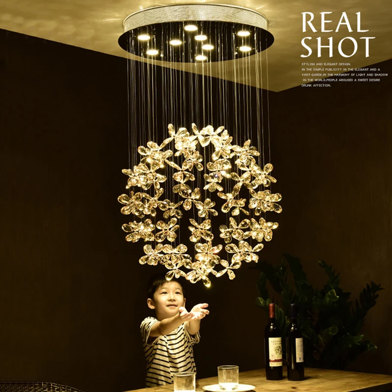 FUMAT-Modern-Living-Room-Pendant-Lamp-Flower-Lustre-Crystal-Pendant-Light-Round-LED-Ceiling-Lamp-Light (4)