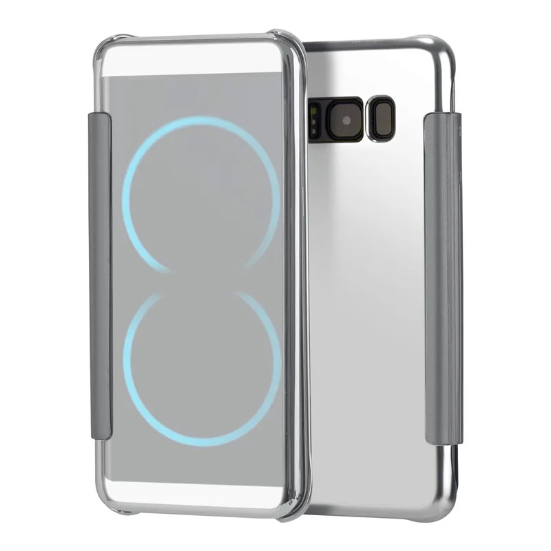 

Mirror Case For Samsung S8 Plus S8Plus View Window Mirror Plating Leather Cover Flip Case for Samsung Galaxy S8 Plus S8Plus S8+