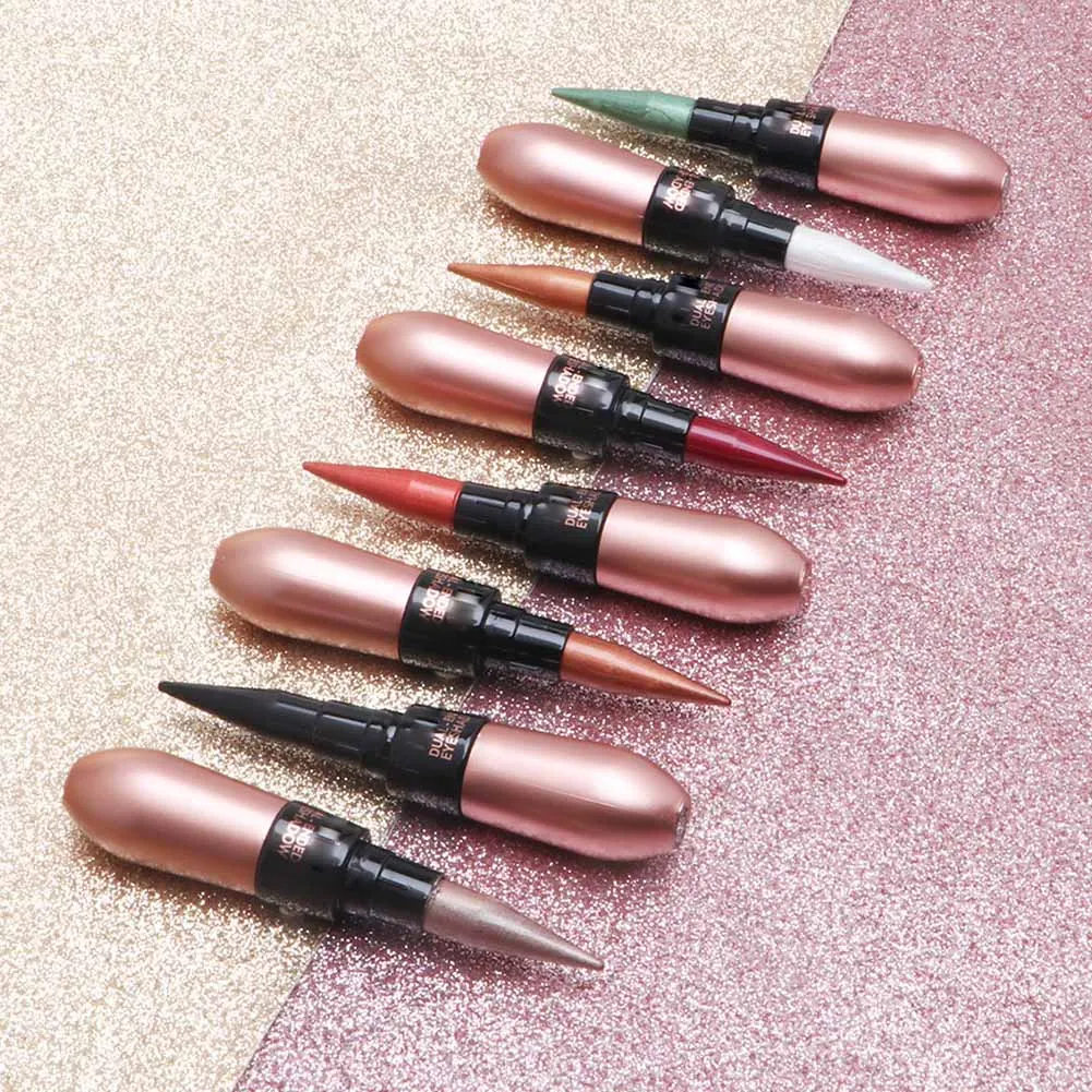 

Eyeshadow Cream Eyeliner Liquid Pen Dual-ended Long Lasting Portable for Women HS11