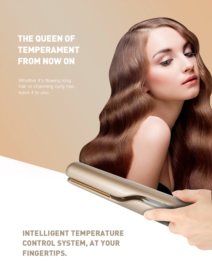 Alisador de Cabelo 2 em 1 Profissional Ferro Alisamento Elétrico Curling Plana Ferros Cerâmica Rápido Aquecimento Ferramentas Estilo & 7 Ferros alisamento