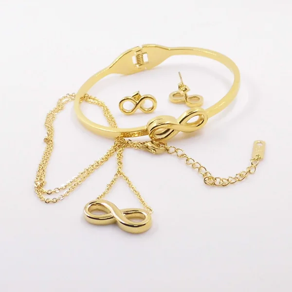 Hot S Infinity Jewelry Sets Including Earring Bracelets Hot S Infinity Jewelry Sets Including Earring Bracelets Necklace 24k Gold Silver