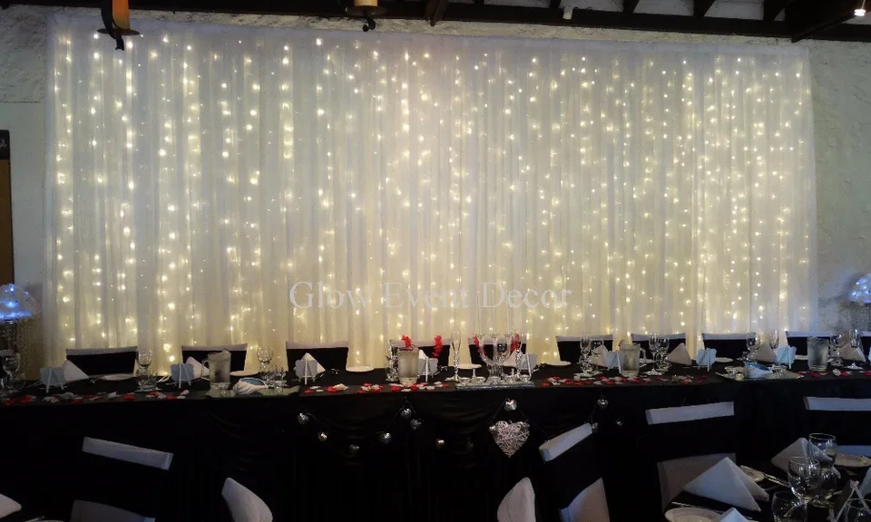 10ft X 20ft Luxury Pure White Wedding Backdrop With Water 10ft X 20ft Luxury Pure White Wedding