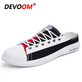 

New Fashion Summer Men Canvas Shoes Spor Ayakkabi Erkek Light Human Race Flat Shoes Men Mules Homme Alpargatas Hombre Male Shoes