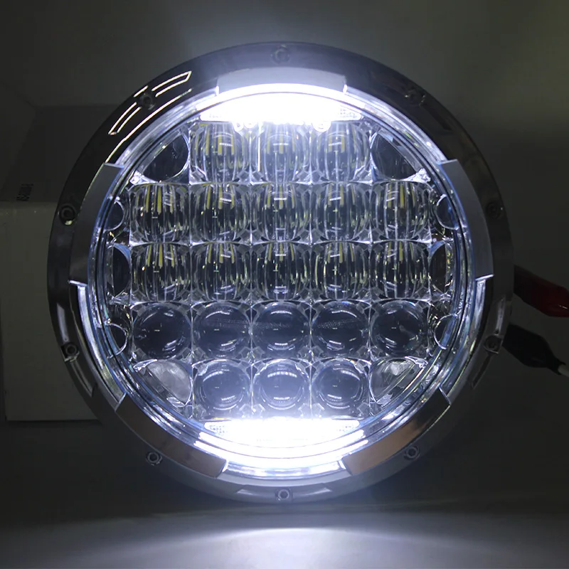 FADUIES 7 inch Round Black 105W 5D Motorcycle LED Daymaker Projector Headlight For Harley Davidson Motorcycle 7 LED headlamp (23)