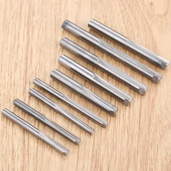 

DRELD Tungsten Steel Milling Cutter 4/6mm Shank Two Flutes Straight Router Bits for Wood Straight Engraving Cutters Mill Tools