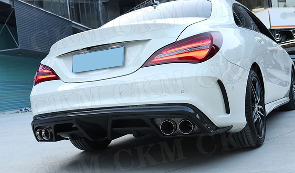 Carbon Fiber Rear Lip Diffuser For Mercedes Benz CLA Class W117 CLA180 CLA200 CLA250 CLA260 CLA45 2013- FRP Rear Bumper