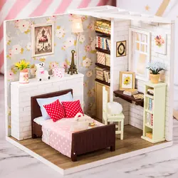 Кукольный домик Cutebee миниатюрная мебель кукольный домик DIY Миниатюрные домики комнаты Каса игрушки для детей DIY кукольный домик M09F
