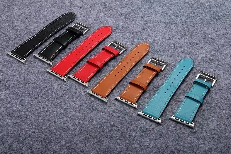 Новые модные кожаный ремешок 42 мм, 38 мм, 40 мм 44 мм для apple watch band 3/2/1 спортивные Бизнес для наручных часов iWatch, 4 strapseries 5