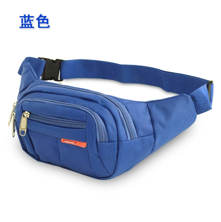 Новинка, нейлоновая поясная сумка Fanny для мужчин и женщин, поясная сумка, кошелек, сумка, карман для путешествий, спортивная сумка на грудь, водонепроницаемая - Цвет: Синий