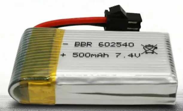 

Free shipping 7.4v 500mah 602540 -2S high rate 25C polymer lithium battery li-po for drone aircraft remote control plane