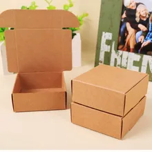 100 шт Большая маленькая крафт-бумага подарочная упаковочная коробка/посылка для упаковки ручной работы мыльная бумажная коробка подарочная картонная Крафтовая бумажная коробка