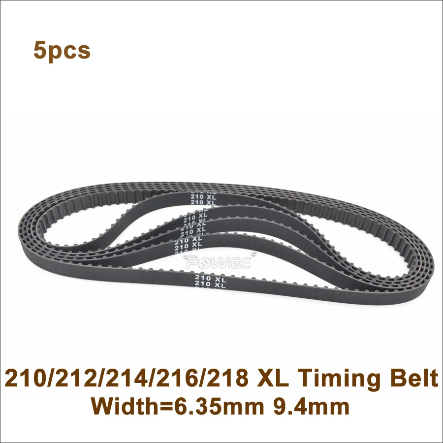 

POWGE 210/212/214/216/218 XL Timing Belt W=6.35/9.4mm Perimeter 533.4/538.48/543.56/548.64/553.7mm Rubber XL Belt Inch Trapezoid