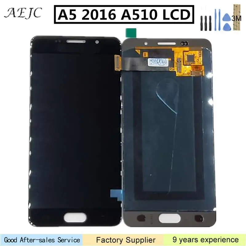 

5.2" For Samsung A5 2016 A510F A510M LCD Display Touch Screen Digitizer Assembly Replacement For Samsung A510 Touch Screen
