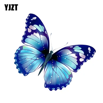 

YJZT 14CM*13.3CM Funny Butterfly Decoration Decal PVC Motorcycle Car Sticker 11-00653