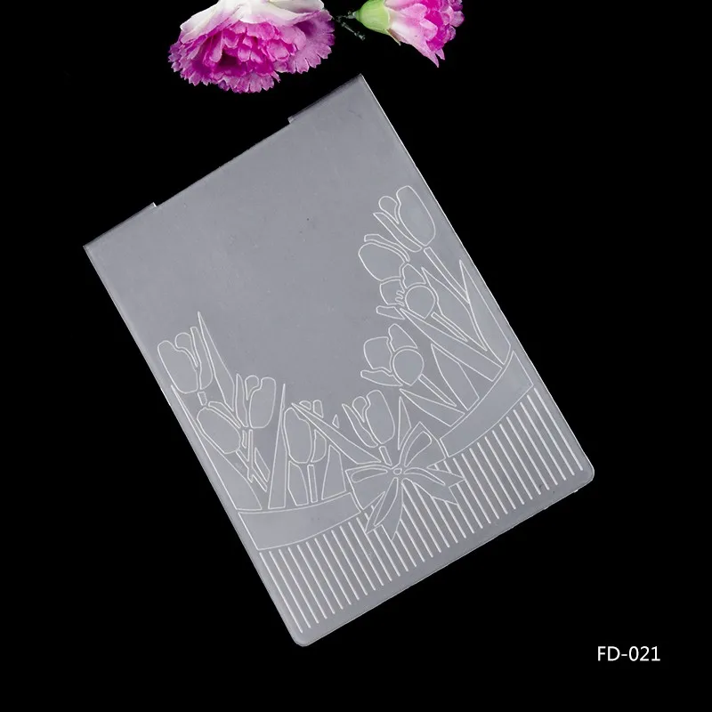 

Tulip Background Embossing Folders For DIY Craft Scrapbooking Embossed Plate Photo Album Card Making Embossing Template